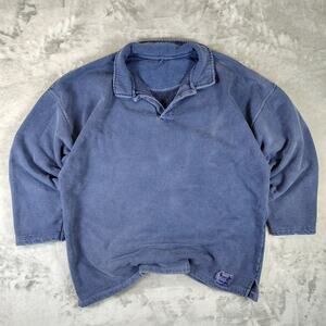 Sloppy Joe by Jackie Harris washed out oversized collared sweatshirt womens sz 3